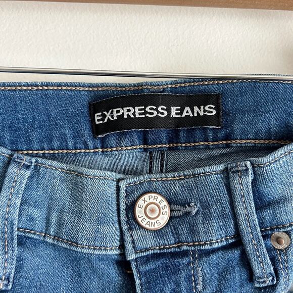 Express Women's Skinny Jeans - Classic Blue - Picture 4 of 7